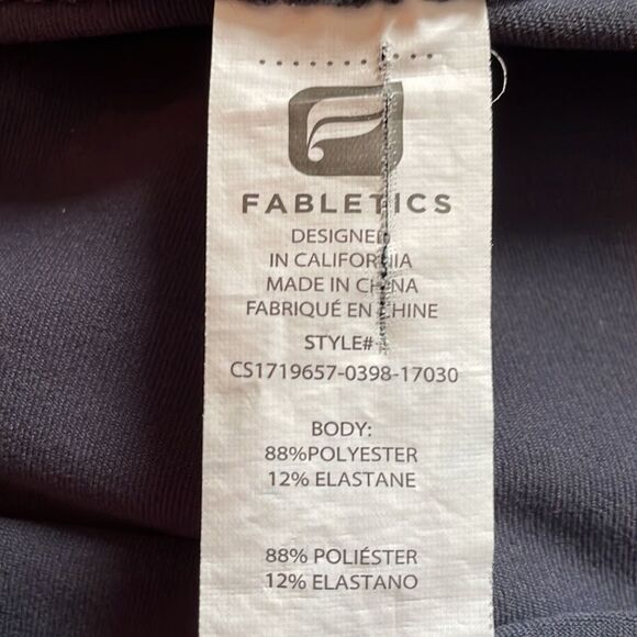 Fabletics Gray and Purple Crop Leggings - Picture 4 of 7